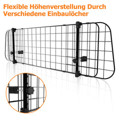 Hengda Hundegitter Auto, Autoschutzgitter Verstellbare Breite, Kopfstützen-Hundegitter mit Sicherheitsgurt Hundeschutzgitter