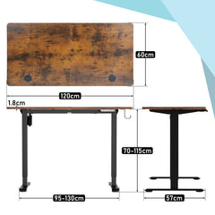Hengda Schreibtisch, Elektrischer Höhenverstellbarer Tischgestell 3 Memory-Steuerung, Mit Tischplatte, Standing Desk