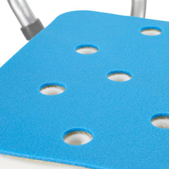 Hengda Duschhocker mit Armlehne Höhenverstellbar 40-53cm, mit Rückenlehne, Sitzkissen Dusche und Doppelt Verstärkter Querbalken, Duschsitz bis 180 kg