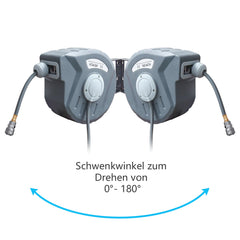 Hengda Schlauchaufroller Automatik Trommel Wasserschlauch Druckluftschlauch 10/20/30m Druckluftschlauch Aufroller Schlauchtrommel Wasser