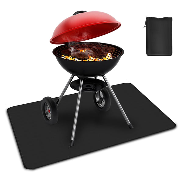 Hengda Grillmatten, Grillmatte Grillmatten für Gasgrill, Grillschutzmatte für Holzkohle, Extra Große Outdoor BBQ Matte, Bodenmatte Grill Matten für Gasgrill