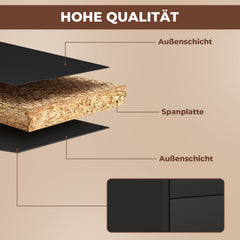 Hengda Nachttisch Ablagen, mit Steckdose & LED-Lichtern, Beistelltisch Schubfächer