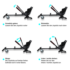 Hengda Hoverboard Sitz, Kart Erweiterung für 6.5-10 Zoll Hoverboards, Sitzscooter Kartsitz