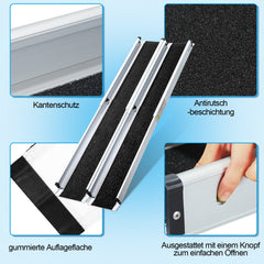 Hengda Rollstuhlrampe, Aluminium Auffahrrampe Rampe Rollstuhl, Teleskoprampe