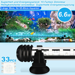Hengda LED Aquarium Beleuchtung18cm-112cm Aquarium Lampe RGB Aquariumleuchte