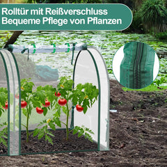 Hengda Foliengewächshaus Frühbeet Transparent PVC, Gemüse Tomatenhaus Gewächhäuser mit Reißverschluss 270 × 90 × 90cm