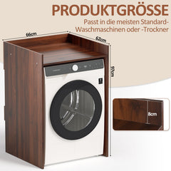Hengda Waschmaschinenschrank für Waschmaschine Wäschetrockner, Waschmaschinenschrank Überbauschrank, Waschmaschinenregal