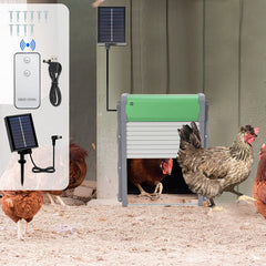 Hengda Aluminum Hühnerstall Hühnerklappe Solar Rolltor Automatische Hühnerklappe Elektrisch Hühnertür Rollladen Tür für Geflügel Hühnerhaus
