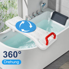 Hengda Badewannenbrett mit Griff und Seifenablage 69x28cm Einstellbar 41-62cm, Badewannensitz Erwachsene Senioren, Sitzbrett für Badewanne Duschbrett max 150KG Badebrett