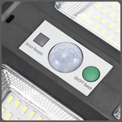 Hengda 300W/400W Straßenlampe Solar Straßenlaternen mit Fernbedienung Strassenlaterne LED Außen Wasserdichtes Solar Flutlichter 6500k Kaltesweiß IP67 Wasserdicht Solarlampen Outdoor Hof Garage [Energieklasse F]