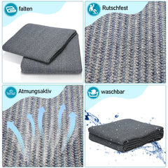 Hengda Vorzeltteppich Outdoor Camping Teppich Zeltteppich HDPE Zeltunterlage Campingteppich Campingmatte Grau Blau