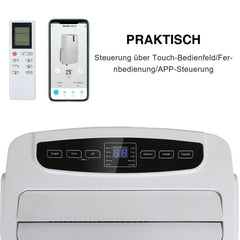 Hengda WiFi 12000 BTU Mobile Klimaanlage 5in1 Klimagerät Räume Kompakt Kühlen Fernbedienung