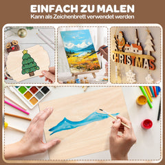 Hengda Sperrholzplatte, Sperrholz, A3/A4, 3mm, Linde holzplatte, für Modellbau, Laserschnit