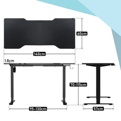 Hengda Schreibtisch, Elektrischer Höhenverstellbarer Tischgestell 3 Memory-Steuerung, Mit Tischplatte, Standing Desk