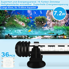 Hengda LED Aquarium Beleuchtung18cm-112cm Aquarium Lampe RGB Aquariumleuchte