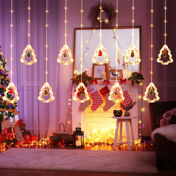 hengda LED Weihnachtsbeleuchtung Lichtervorhang 3M