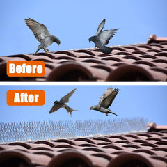 Hengda 3m Edelstahl Taubenabwehr Vogelabwehrspikes, Vogelschutz für Dächer und Balkone.