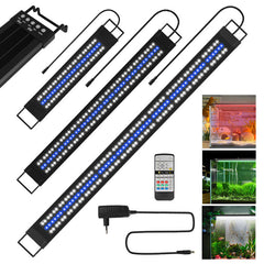 Hengda LED Aquarium Beleuchtung, 24/7 Modus, wasserdicht, 55-150cm, Aufsetzleuchte Vollspektrum Licht