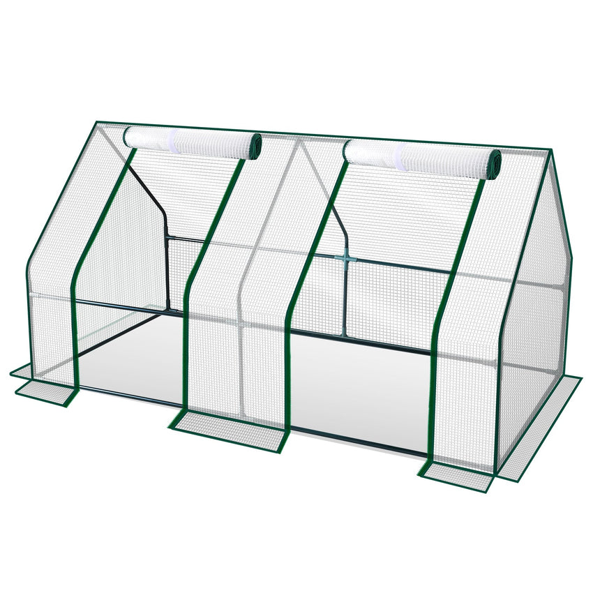 Hengda Gewächshaus Klein, UV-beständige PE-Plane Foliengewächshaus, Tomatenhaus 180*90*90CM