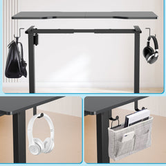 Hengda Schreibtisch, Elektrischer Höhenverstellbarer Tischgestell 3 Memory-Steuerung, Mit Tischplatte, Standing Desk