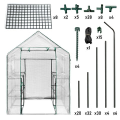 Hengda Foliengewächshaus Gewächshaus Begehbares Gartenhäuschen Tomatenhaus
