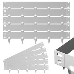 Hengda Rasenkante Metall, Mähkante, Beetumrandungen mit Dornen, Beeteinfassung,15cm/18cm