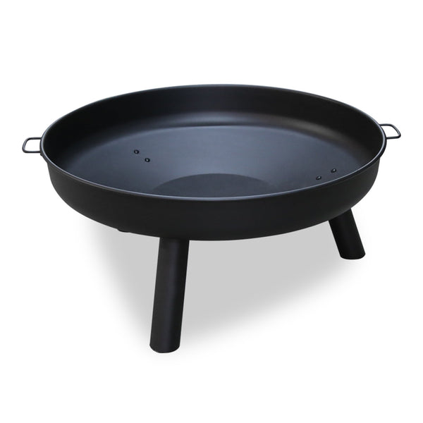 Hengda Feuerschale für Draußen Ø82.5cm, Gross Feuerstelle Feuerkorb Eisenschale mit mit Griffen und abnehmbaren Beinen