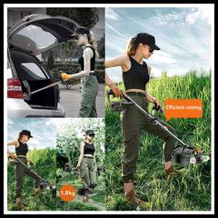 Hengda Gartenstrimmer Kabelloser Teleskop-24-V-Grasschneider Elektrischer 3-in-1-Rasenkantenschneider Freischneider 90°-Kopf schwenkbar für Gartenräumung von Unkraut Blumenbäumen,grün