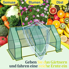 Hengda Gewächshaus Klein, UV-beständige PE-Plane Foliengewächshaus, Tomatenhaus 180*90*90CM