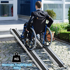 Hengda Rollstuhlrampe, Aluminium Auffahrrampe Rampe Rollstuhl, Teleskoprampe