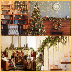 hengda Solar Eisregen Lichterkette mit Fernbedienung 5m-15m