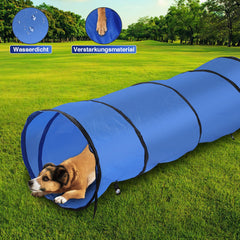 Hengda Agility Set Hunde groß, 5-teiliges Set Hundetraining zubehör Agility Hürde, Slalom, Agility Hürde, Sprungring & Hundetunnel