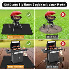 Hengda Grillmatten, Grillmatte Grillmatten für Gasgrill, Grillschutzmatte für Holzkohle, Extra Große Outdoor BBQ Matte, Bodenmatte Grill Matten für Gasgrill
