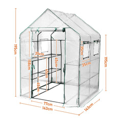 Hengda Foliengewächshaus Gewächshaus Begehbares Gartenhäuschen Tomatenhaus