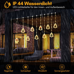 hengda LED Weihnachtsbeleuchtung Lichtervorhang 3M
