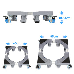 Hengda Waschmaschinen Untergestell, 41-65cm 8 Füße und 4 Räder,  Verstellbare Waschmaschine Sockel, Podeste & Rahmen für Gefrierschrank
