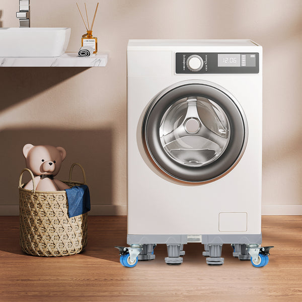 Hengda Waschmaschinen Untergestell, 41-65cm 8 Füße und 4 Räder,  Verstellbare Waschmaschine Sockel, Podeste & Rahmen für Gefrierschrank