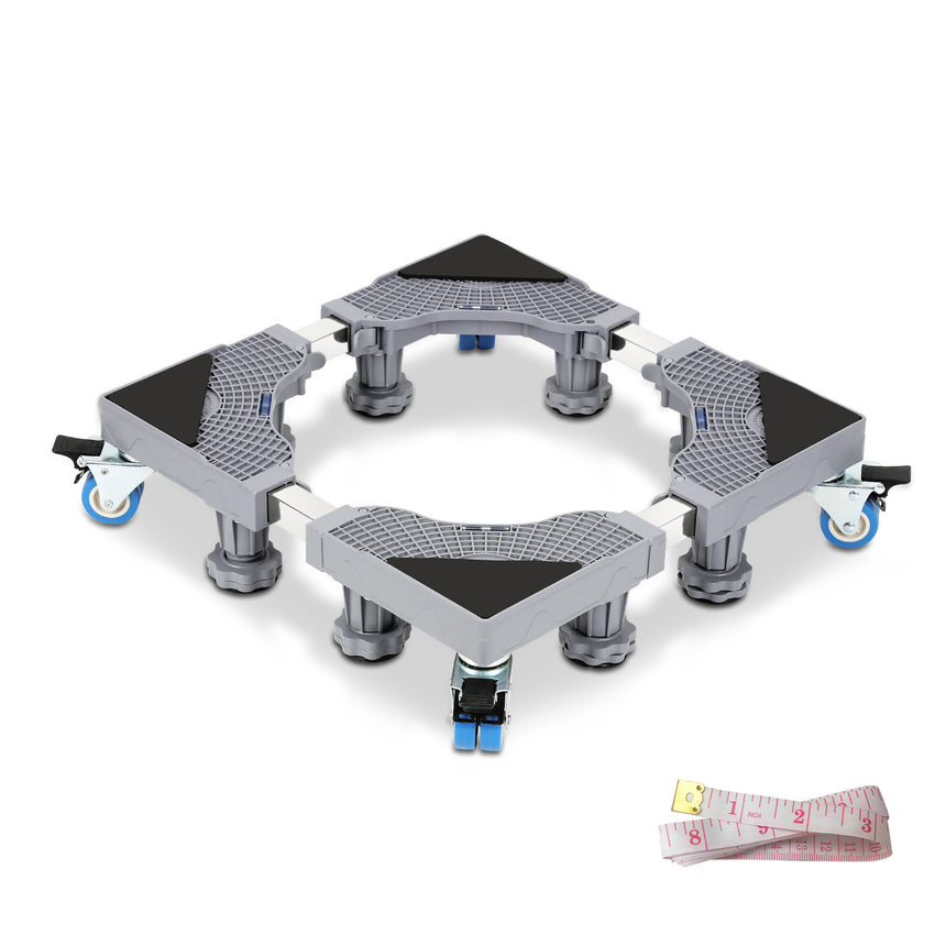 Hengda Waschmaschinen Untergestell, 41-65cm 8 Füße und 4 Räder,  Verstellbare Waschmaschine Sockel, Podeste & Rahmen für Gefrierschrank