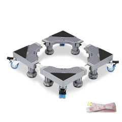 Hengda Waschmaschinen Untergestell, 41-65cm 8 Füße und 4 Räder,  Verstellbare Waschmaschine Sockel, Podeste & Rahmen für Gefrierschrank