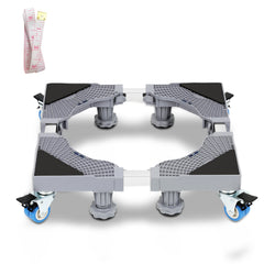 Hengda Waschmaschinen Untergestell, 41-65cm 8 Füße und 4 Räder,  Verstellbare Waschmaschine Sockel, Podeste & Rahmen für Gefrierschrank