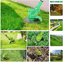 Hengda Gartenstrimmer Kabelloser Teleskop-24-V-Grasschneider Elektrischer 3-in-1-Rasenkantenschneider Freischneider 90°-Kopf schwenkbar für Gartenräumung von Unkraut Blumenbäumen,grün