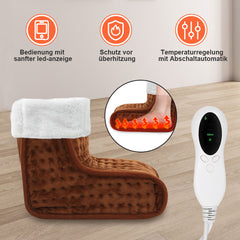Hengda Fußwärmer, Waschbarem, mit 10 Temperaturstufen, 45/90/120 Minuten Timer, Elektrische Fußheizung geeignet bis Schuhgröße 46