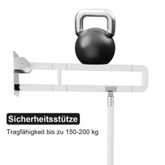 Hengda Wandstützgriff Toilette, Klappgriff Haltegriff Dusche, Rutschfeste WC Aufstehhilfe Sicherheitsgriff