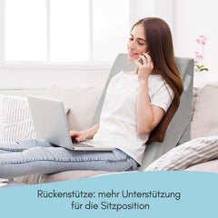 Hengda Lesekissen Keilkissen Dreieck Rückenkissen Multifunktional Nackenrolle für Bett Sofa Büro