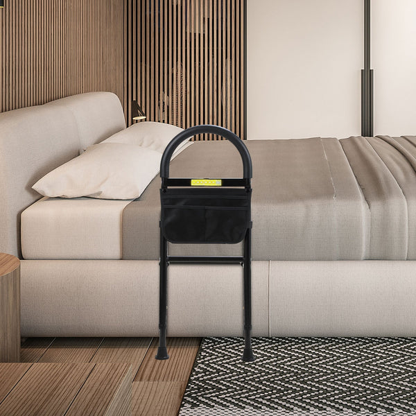 Hengda Aufstehhilfe Bett, Aufstehhilfe Bett Senioren, mit Sensorlich, Aufstehhilfen mit Lagerung Tasche, Aufstehhilfe Höhenverstellbarer, Haltegriffe für Senioren