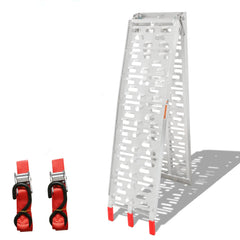 Hengda Auffahrrampe 400kg Verladeschiene Verzinkter Stahl Antirutsch Verladerampe für Motorrad Rasentraktor Auto