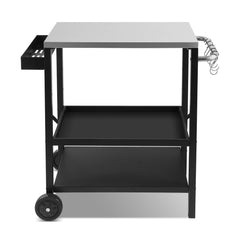 Hengda Grillwagen, Grilltisch Höhenverstellbar, BBQ Arbeitsfläche, auf Rädern