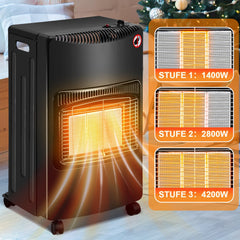 Hengda 4200W Gasheizofen, Faltbar Gasheizer, Gasheizung