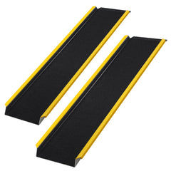 Hengda 2 Stück Auffahrrampe, 118cm Alu Rollstuhlrampe, Laderampe Tragfähigkeit 300kg