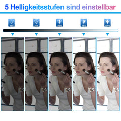 Hengda 10 LED Spiegelleuchte Licht für Schminktisch Beleuchtung Dimmbar USB